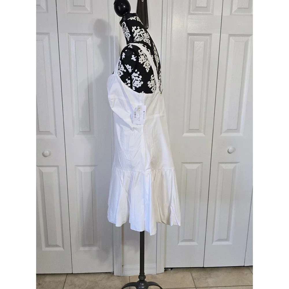 Bar‎ III White Cutout Ruffle Hem Sundress XL